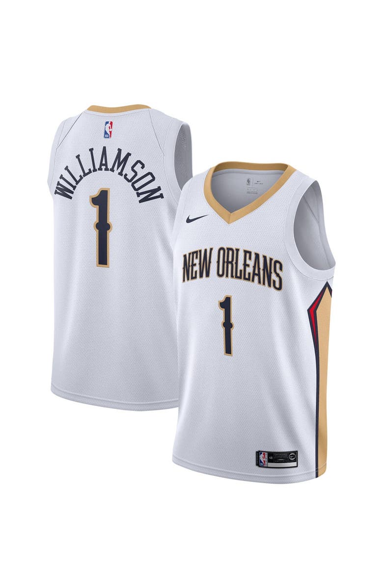 Nike Men's Nike Zion Williamson White New Orleans Pelicans 2019/2020 Swingman Jersey - Association Edition, Main, color, White