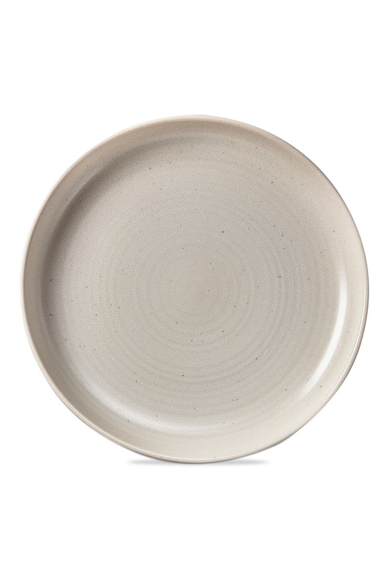 tag Loft Speckled Reactive Glaze Stoneware Dinner Plate Matte White, Main, color, White