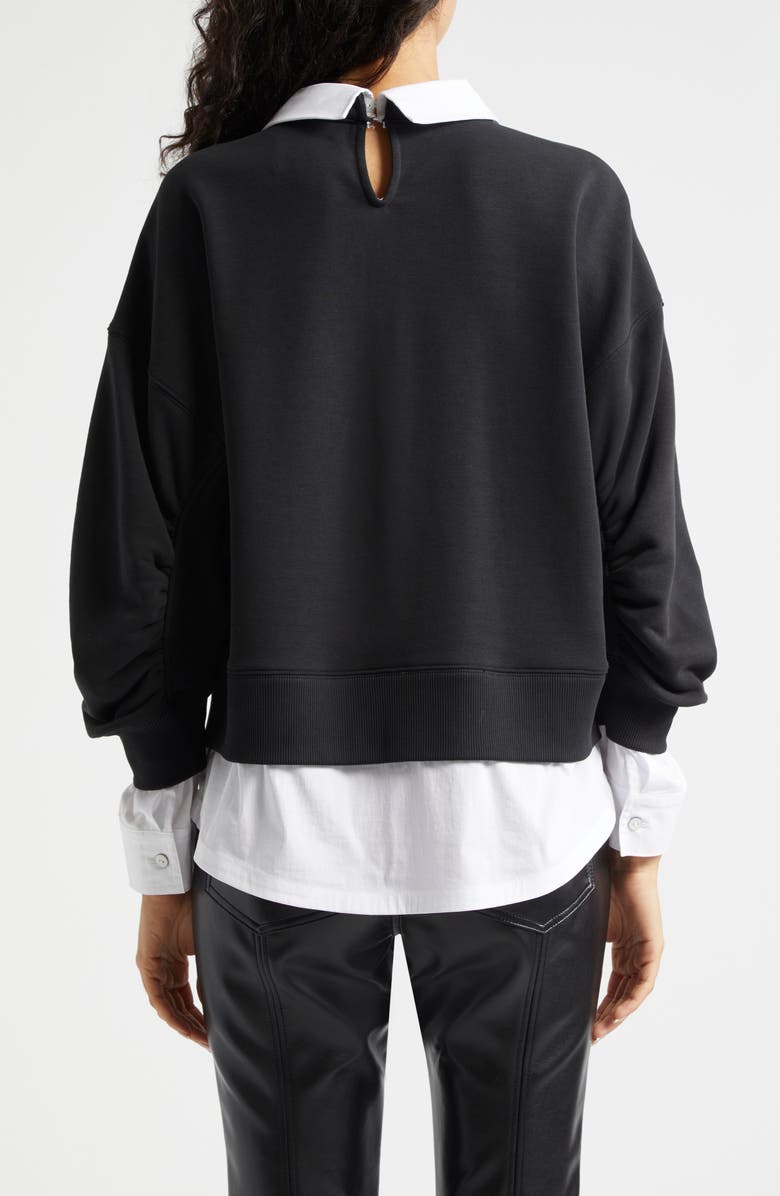 Cinq à Sept Paris 57 Beaded Layered Cotton Blend Graphic Sweatshirt, Alternate, color, 