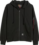 Alpha Industries Utility Pocket Cotton Fleece Zip Hoodie