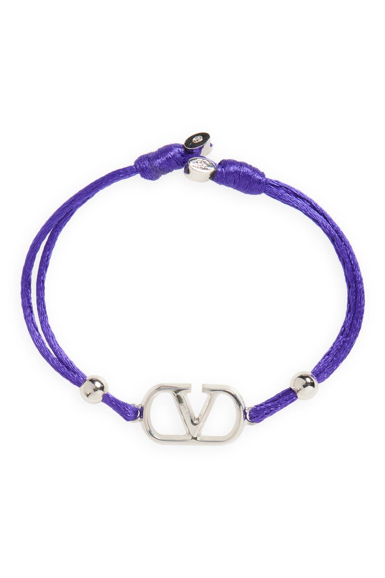 VLOGO Signature Cord Bracelet, Main, color, PURPLE