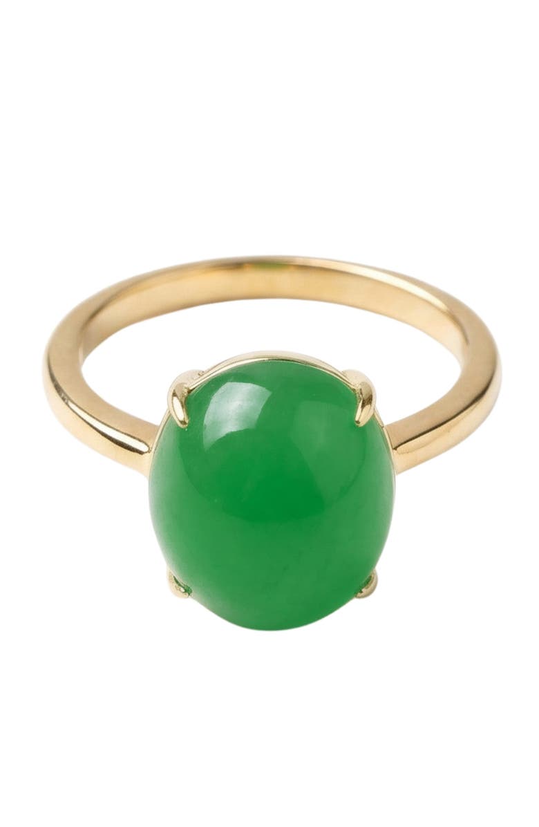 seree Dew Green jade stone ring, Main, color, Bright Green