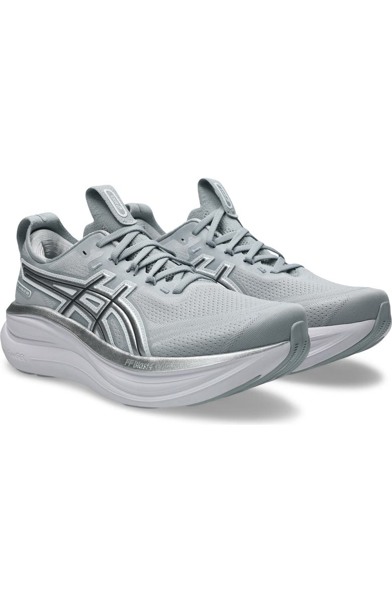 ASICS<sup>®</sup> GEL-NIMBUS<sup>®</sup> 28 ATC Running Shoe, Main, color, Piedmont Grey/ Pure Silver
