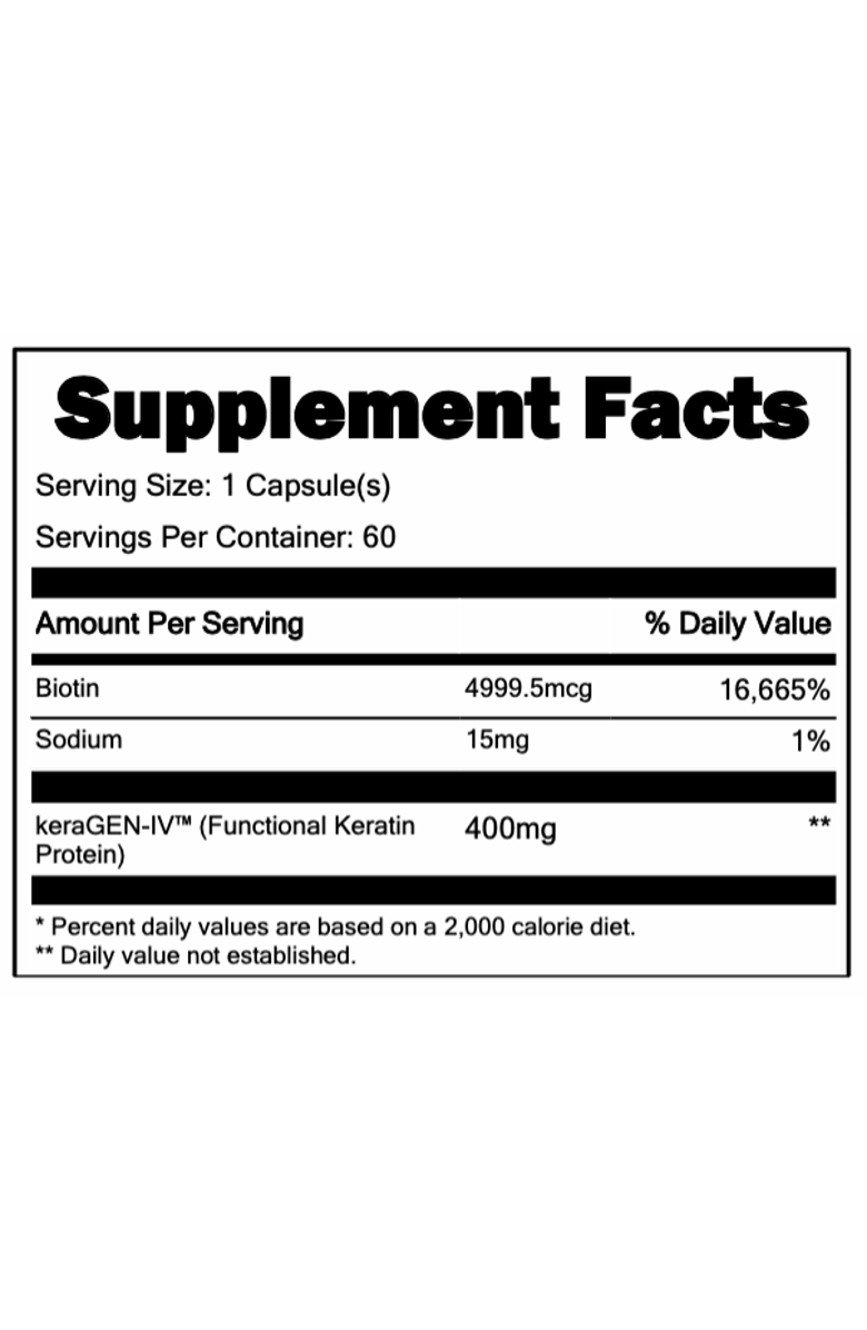 CRUSHED TONIC Keratin Hair Growth Booster Capsules, Alternate, color, 