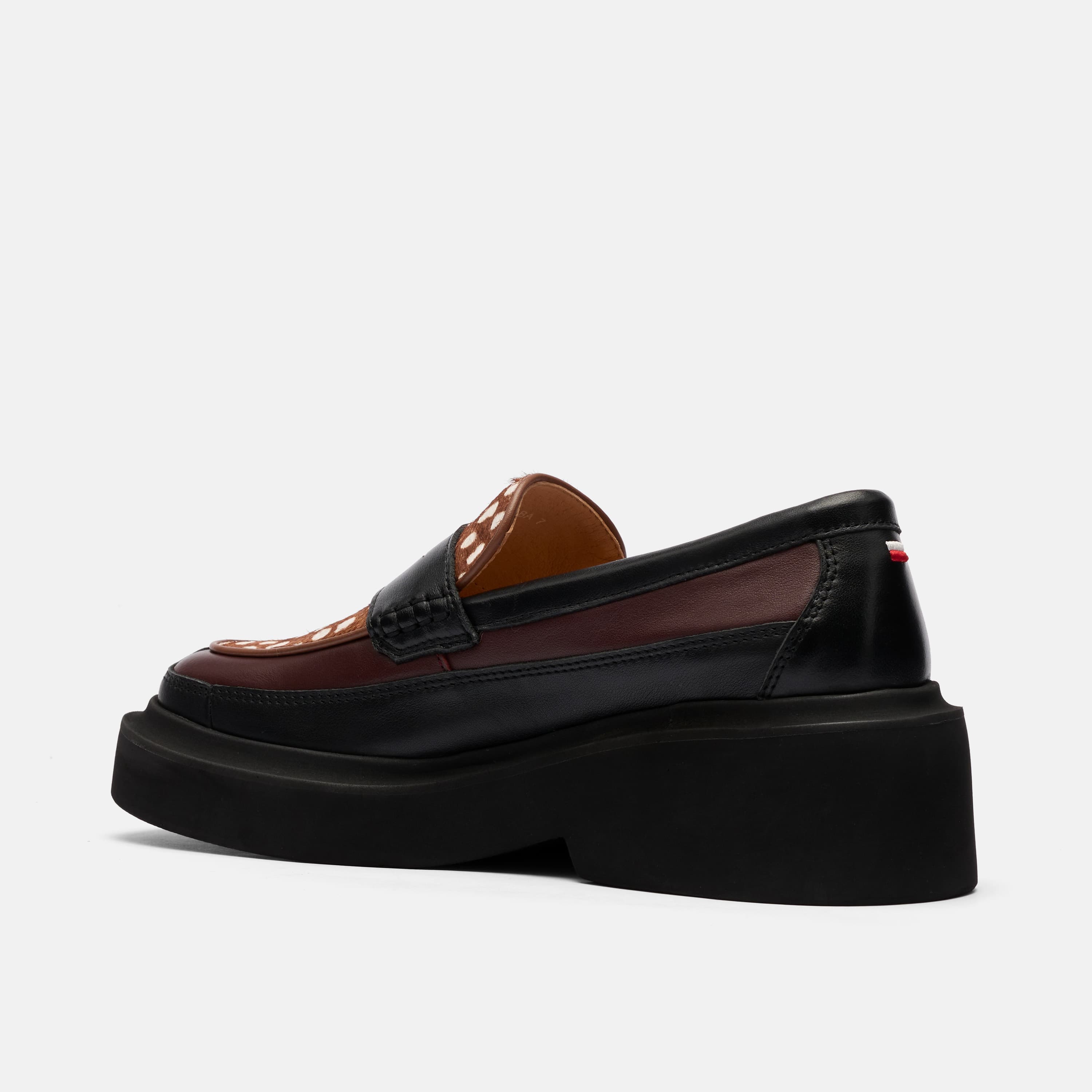 Melba Penny Loafer, Alternate, color, Black/Cherry/Brown
