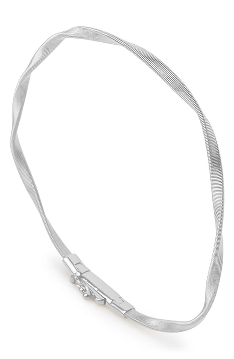 Marco Bicego Marrakech 18K Gold Twisted Coil Bracelet, Main, color, White Gold