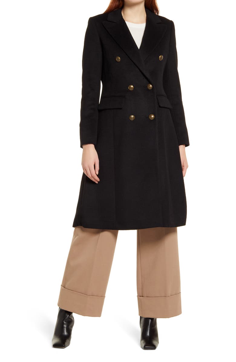 Lauren Ralph Lauren Military Wool Blend Trench Coat, Main, color,