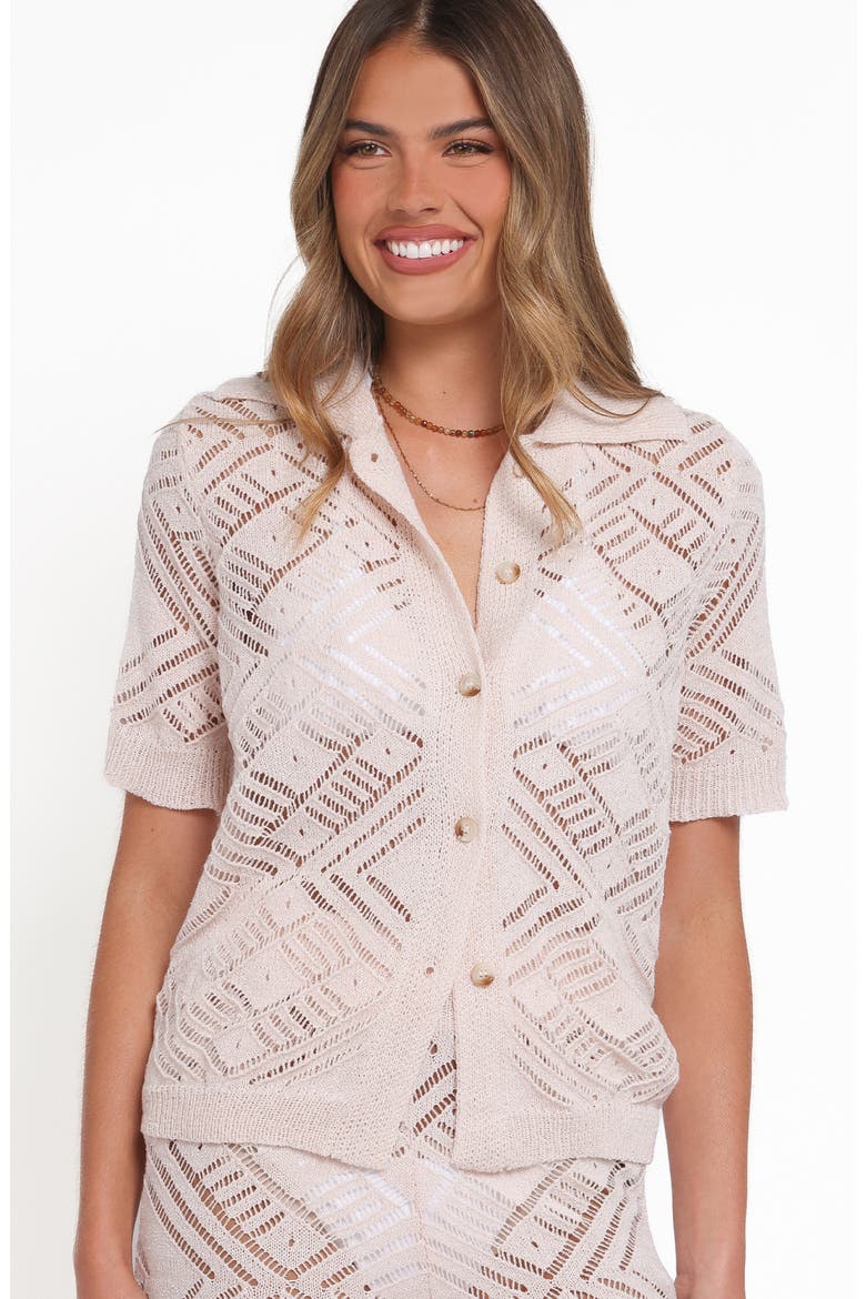 Briony Button-Up Shirt & Pants Set, Alternate, color, CREAM