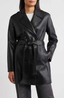 Sam Edelman Faux Leather Trench Coat