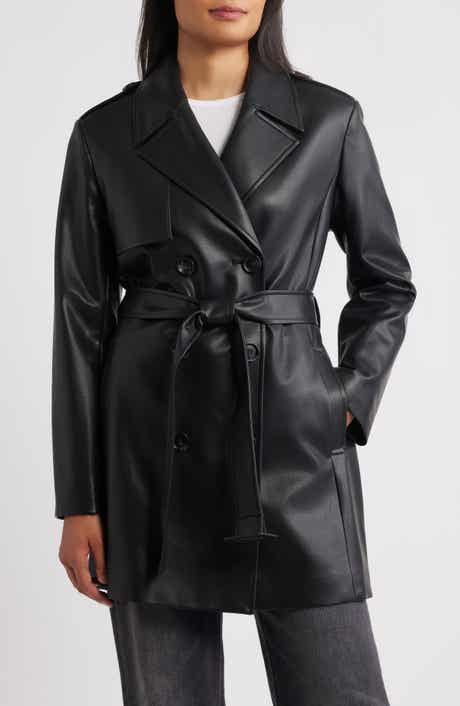 Sam Edelman Faux Leather Trench Coat