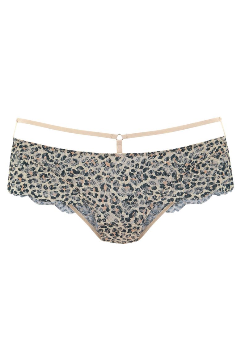 Mesh Animal Print Hipster Panty, Alternate, color, Leopard Printed