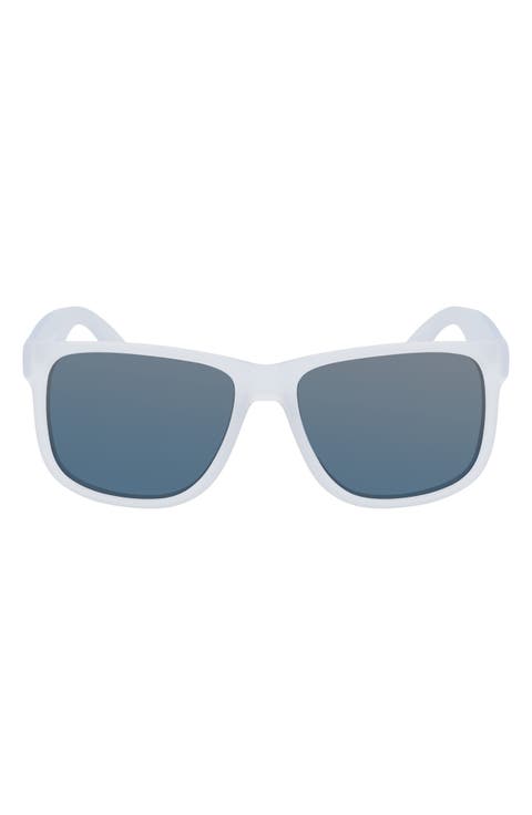 55mm Polarized Matte Square Sunglasses
