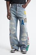 AMIRI Varsity Patch Distressed Jeans