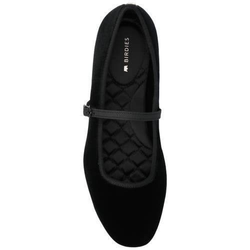 Birdies The Hummingbird Mary Janes Velvet In Black