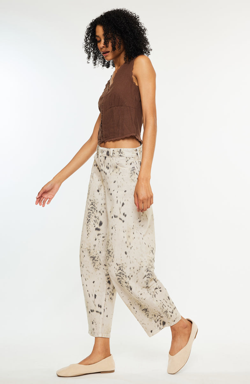 Kancan Xena High Rise Horseshoe Jeans In Neutral