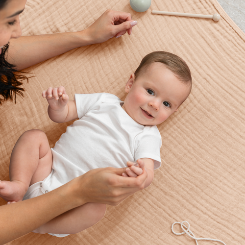 Comfy Cubs Baby Muslin Blanket In White