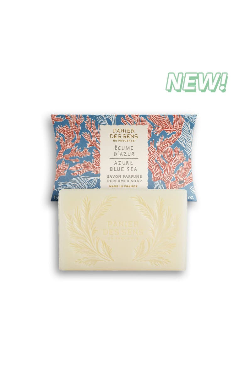 Azure Blue Sea Soap French Luxury Bar Soap, Main, color, None