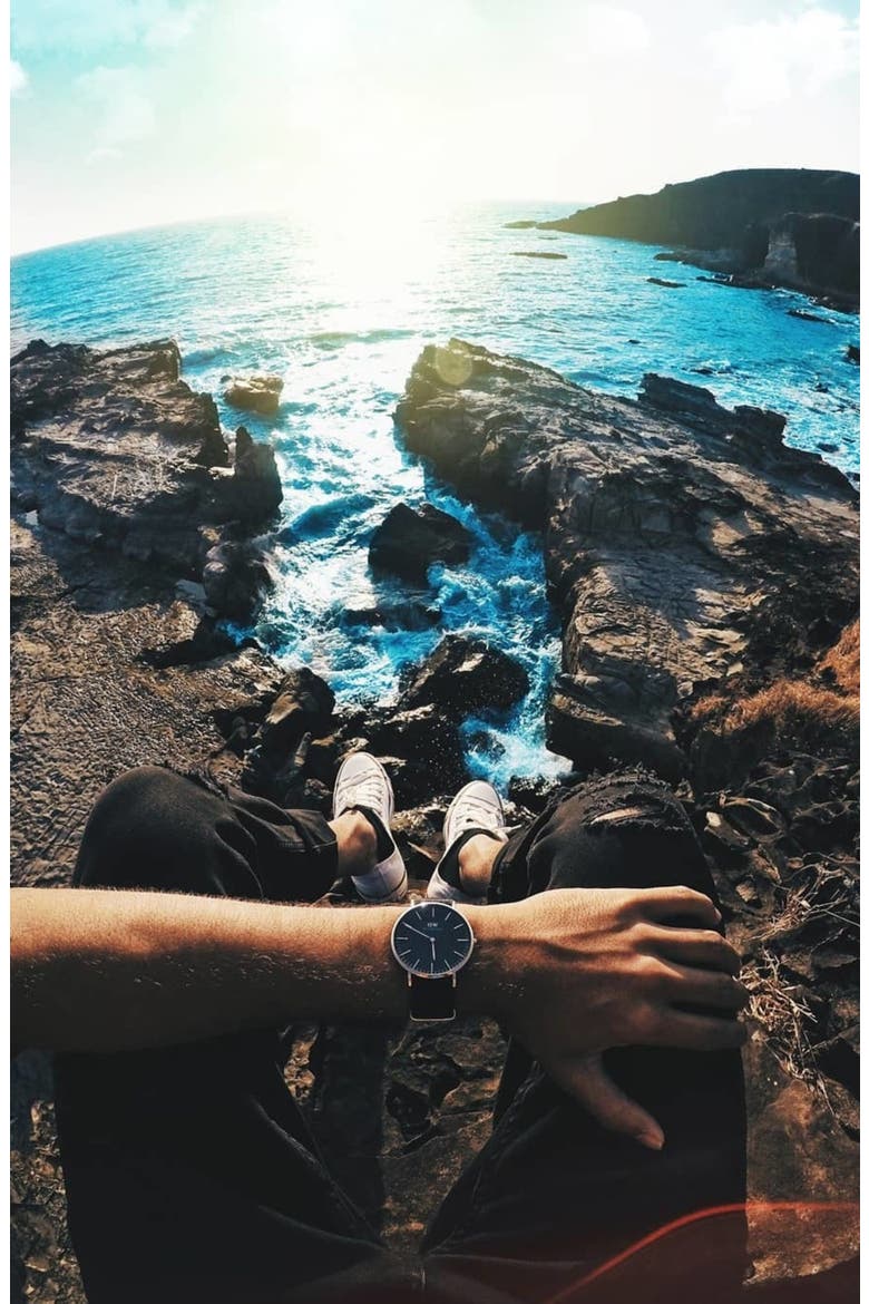 Classic Cornwall NATO Strap Watch, 36mm, Alternate, color, ROSE GOLD/ BLACK