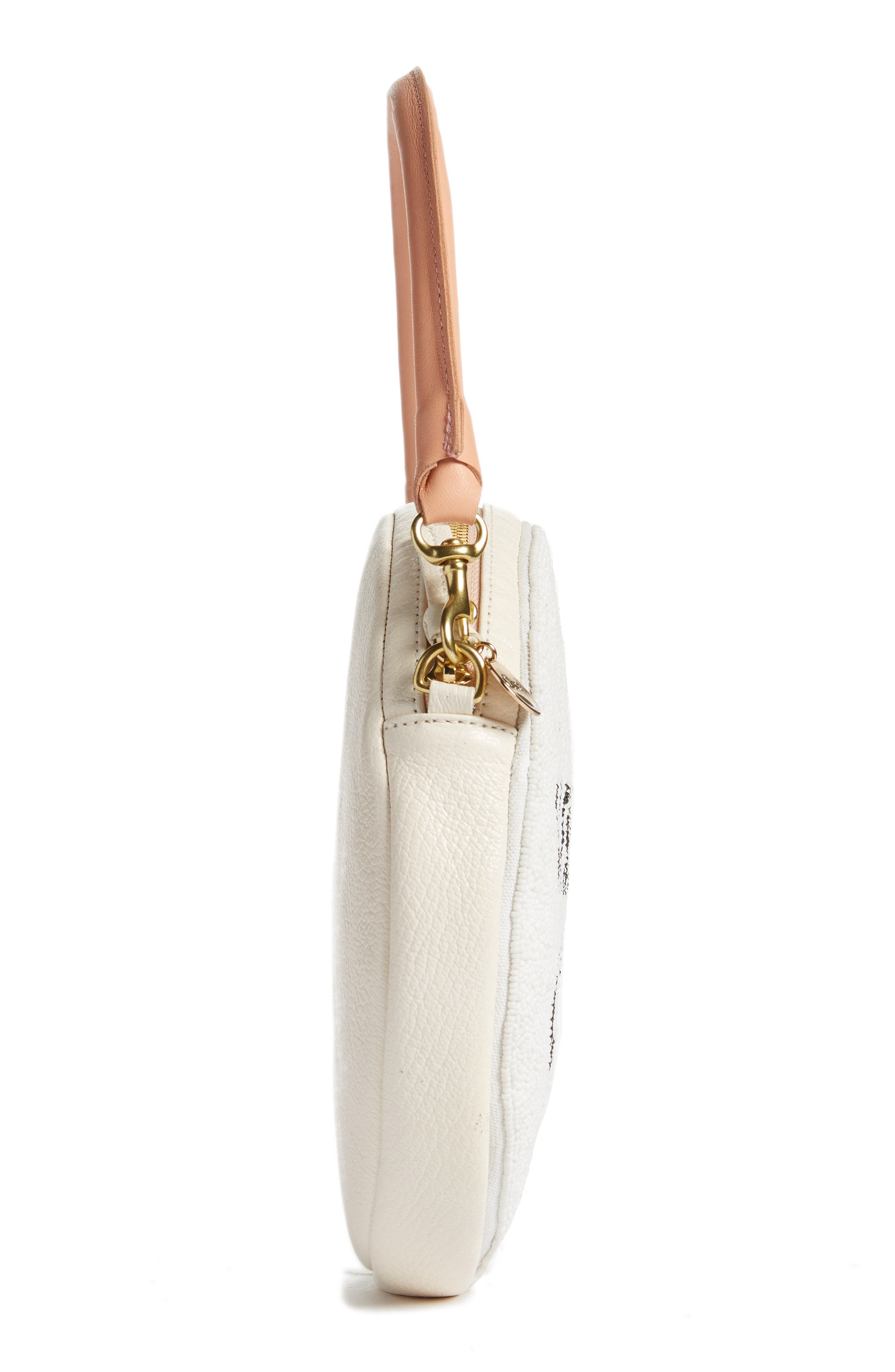 Clare V. Le Freak Beaded Circle Clutch, Alternate, color, 