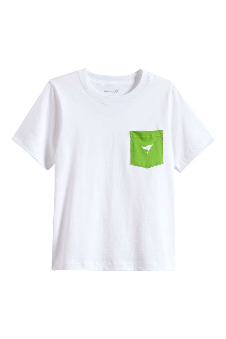 Kids' Alligator Pocket Pima Cotton Graphic T-Shirt, Main, color, WHITE