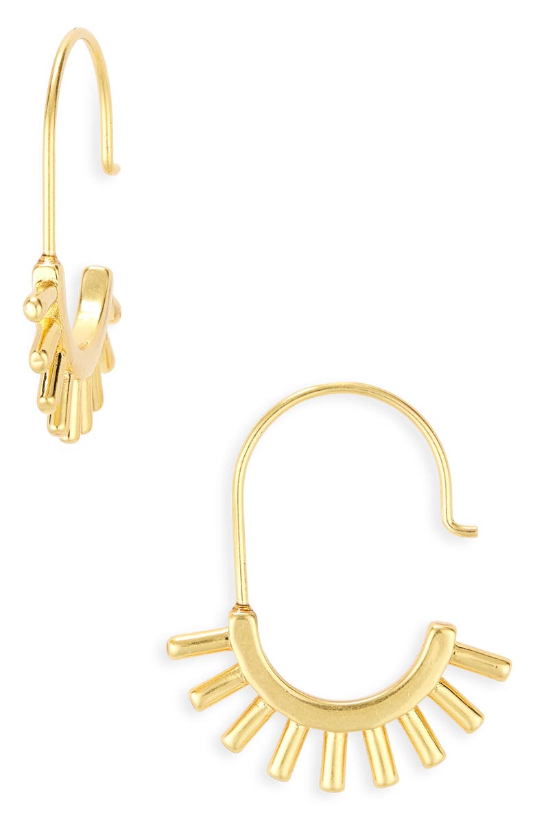 Madewell Succulent Hoop Earrings, Main, color,
