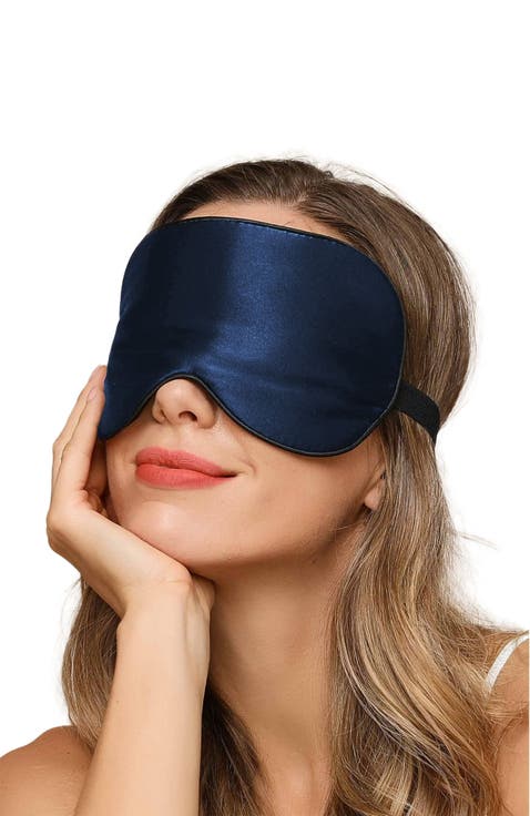 2 Pcs Silk Elastic Band Sleep Eye Mask Set