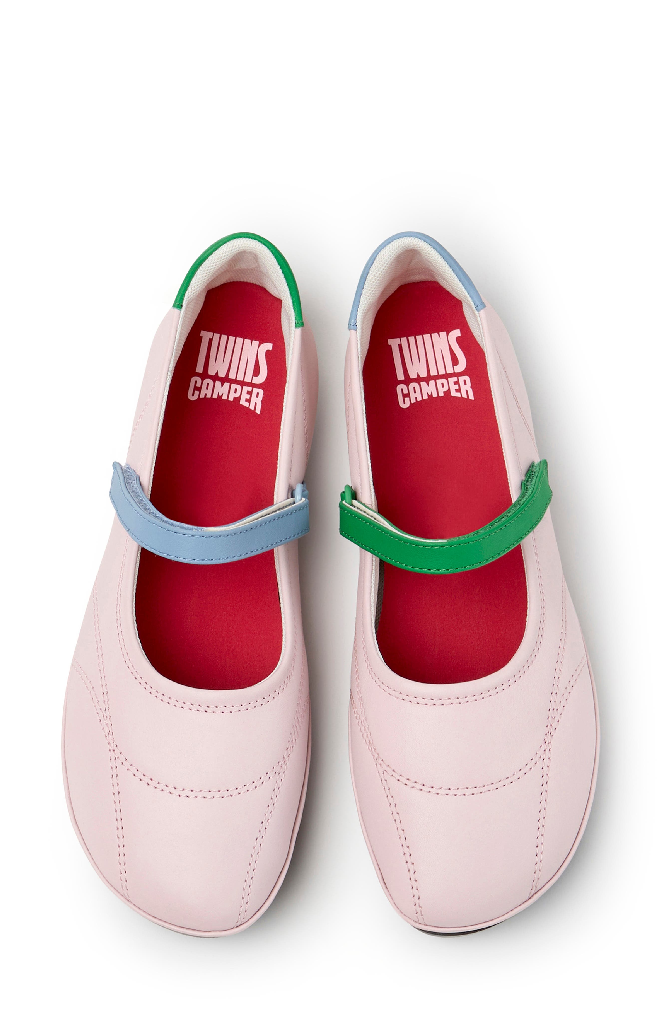 Right Nina Mary Jane Flat, Alternate, color, LT/ PASTEL PINK