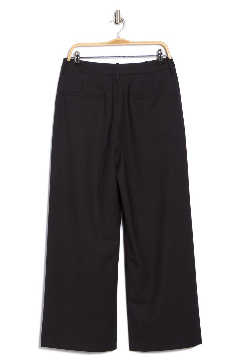 rag & bone Hazel High Waist Wool Blend Pants, Alternate, color, Black