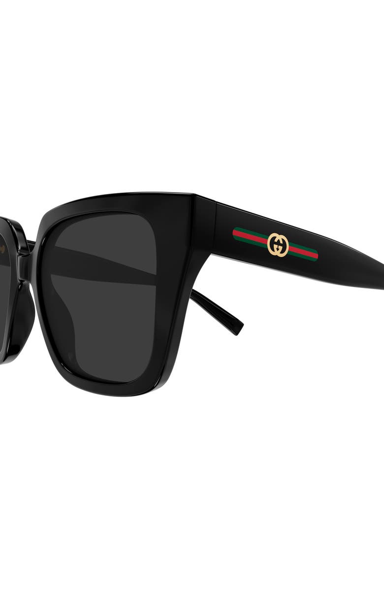 Gucci 52mm Cat Eye Sunglasses, Alternate, color, Black