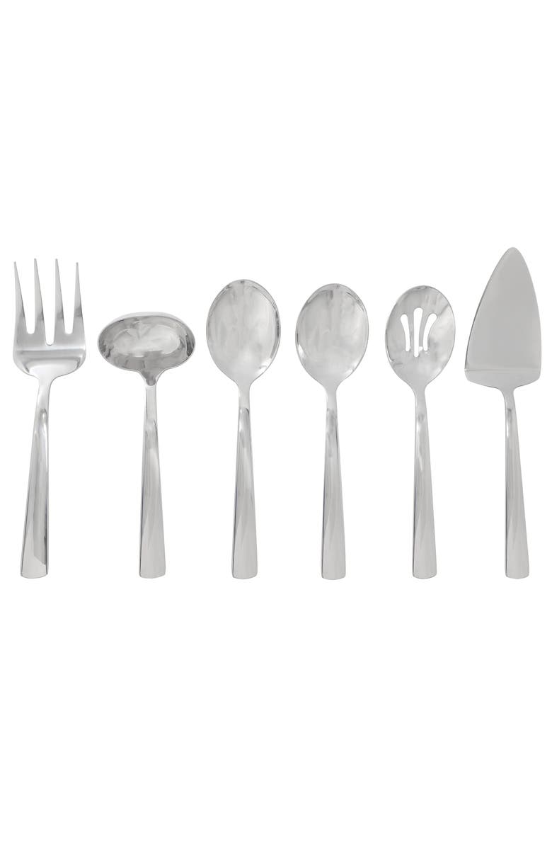 OSTER Eastleigh 6 Piece Stainless Steel Hostess Set with Mirror Polish Finish, Main, color, Metallic Silver