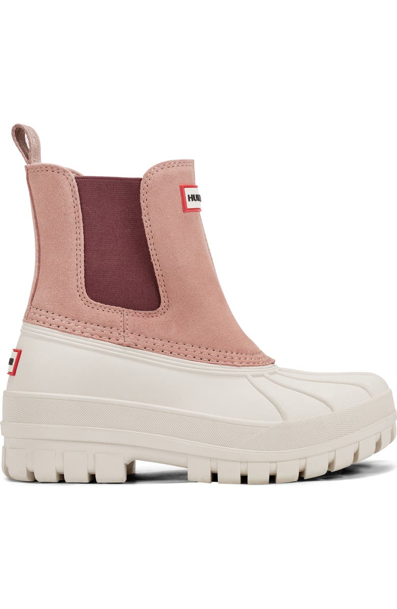 Hunter Sutton Waterproof Duck Boot, Alternate, color, Whitby Sand/ Rococo Blush