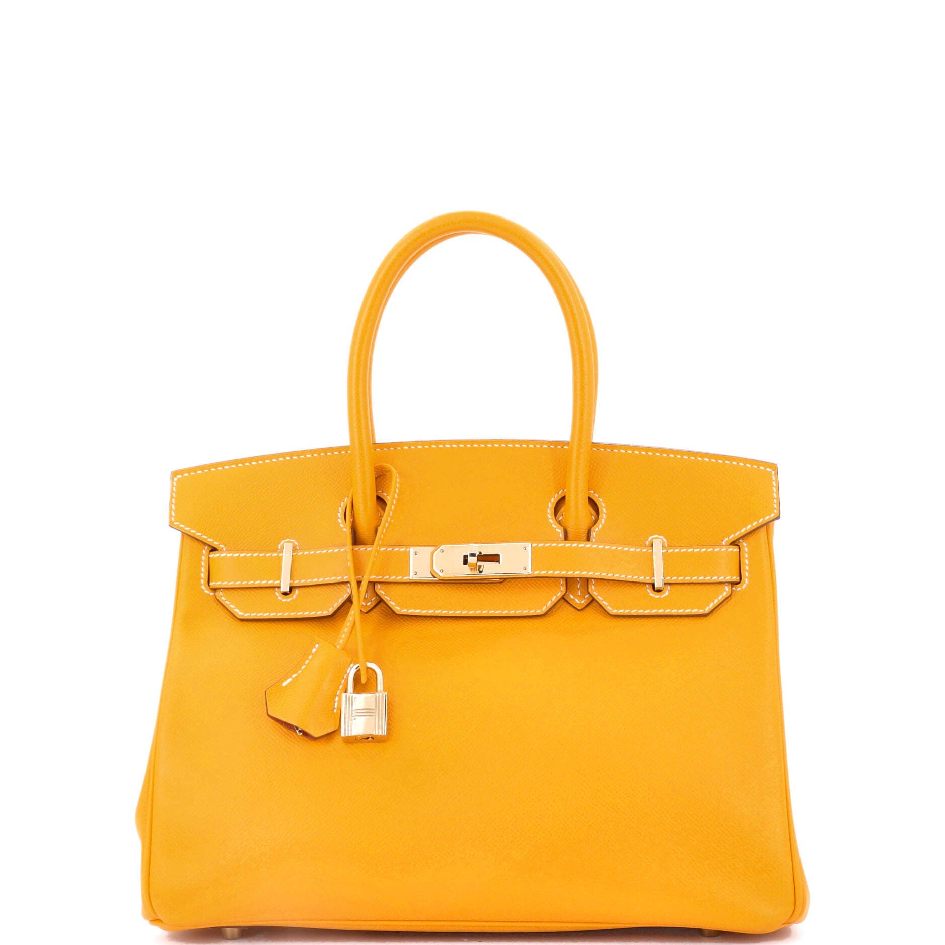 Pre-Owned Hermes Candy Birkin Bag Epsom 30, Main, color, Candy - Jaune D
or/Potiron