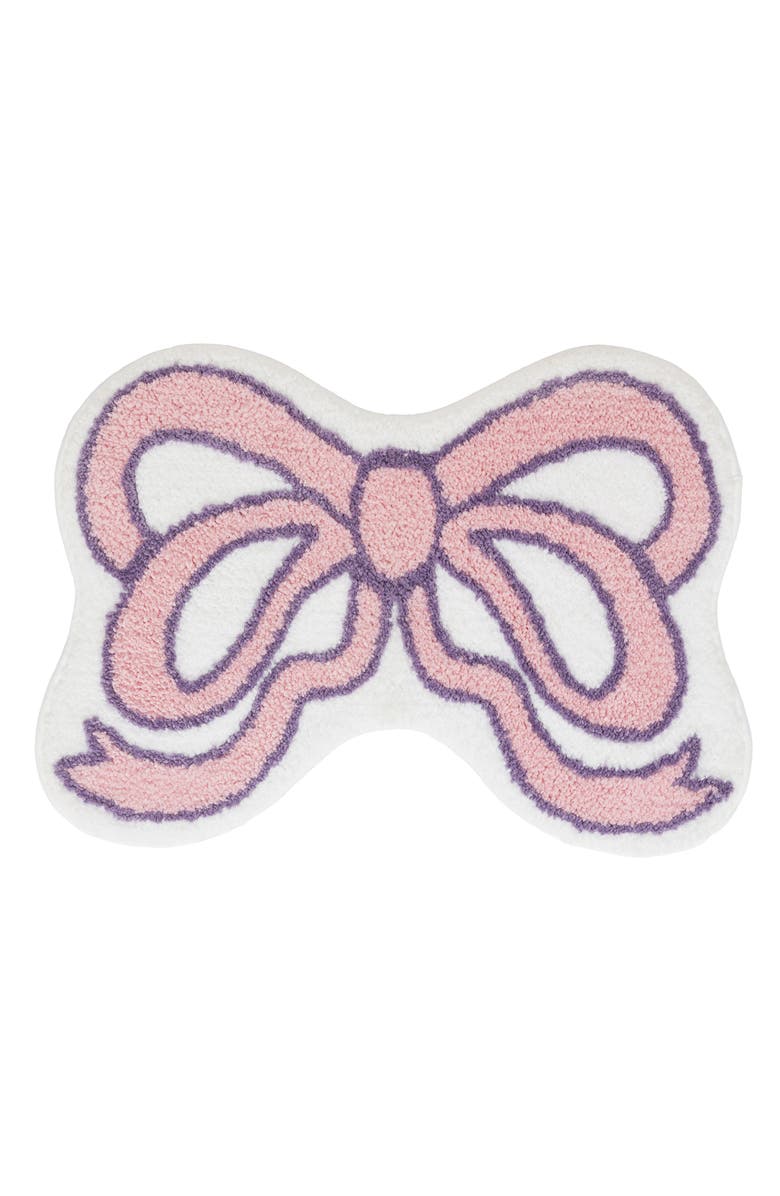 VCNY HOME Pink Bow Bath Mat, Main, color,