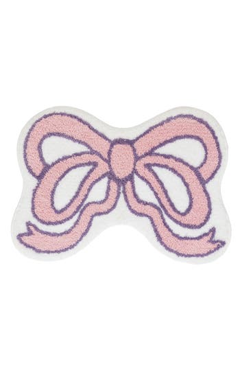 Vcny Home Pink Bow Bath Mat In Transparent