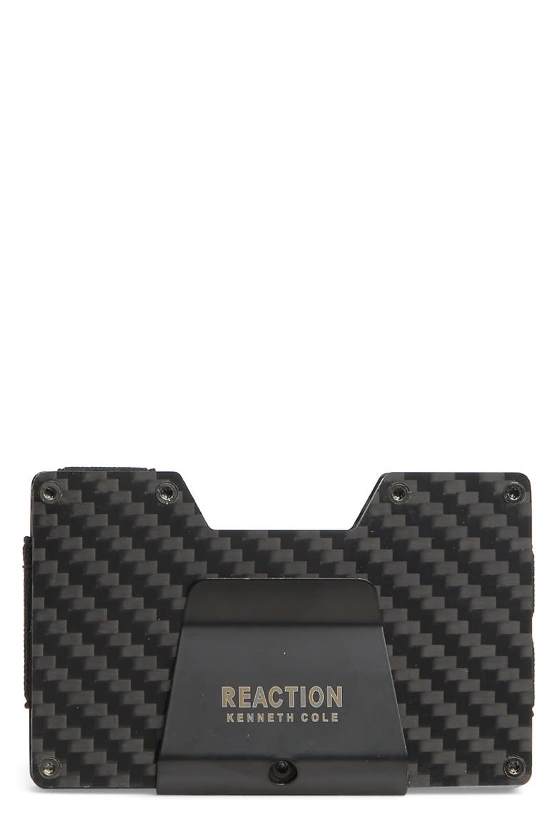 Slim Cardholder with Money Clip, Main, color, CARBON FIBER