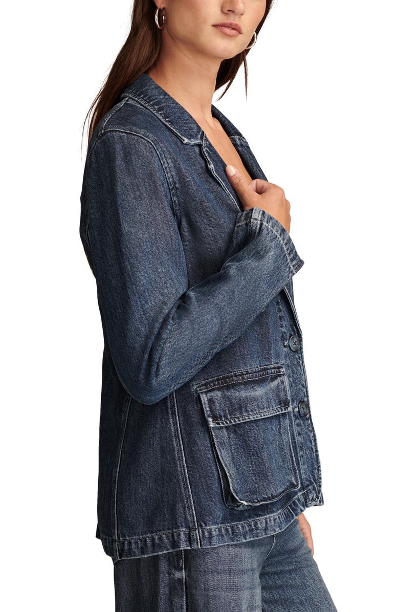 Lucky Brand Liquid Denim Blazer, Alternate, color, 
