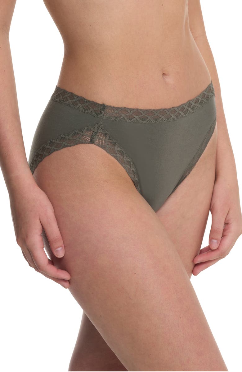 Natori Bliss Cotton French Cut Briefs, Alternate, color, Flint