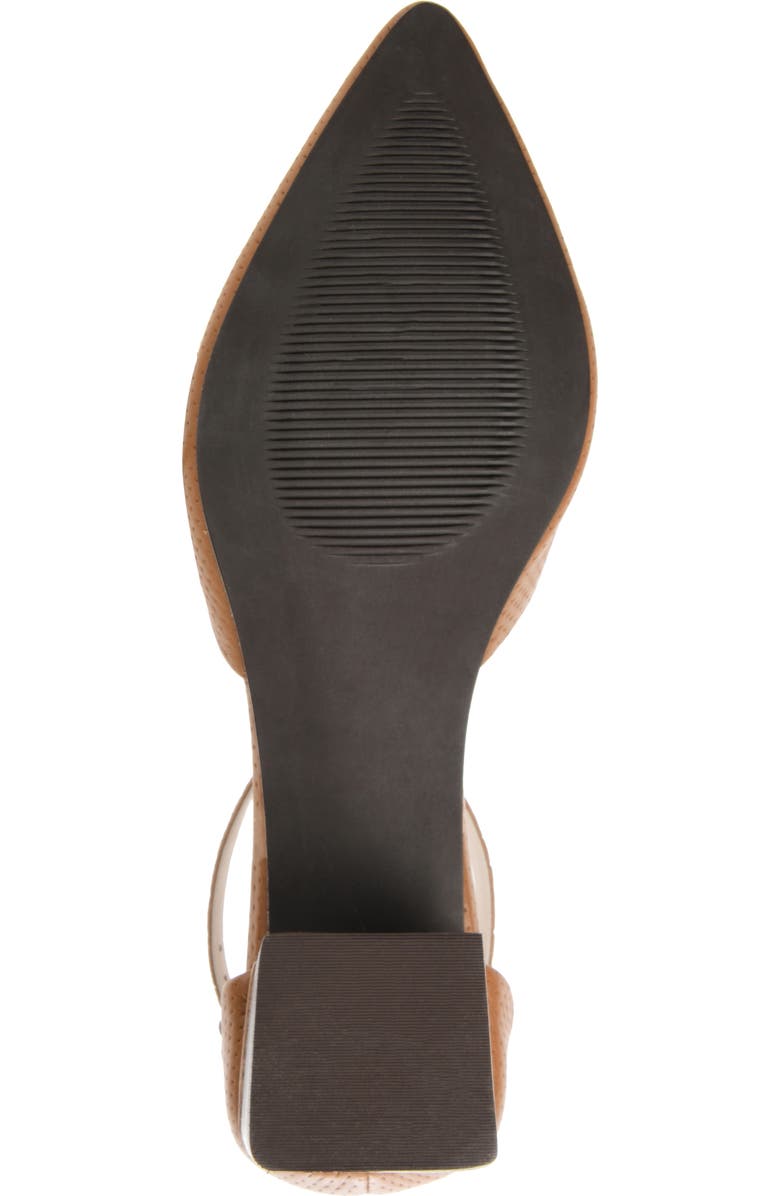 Journee Collection Cameela T-Strap Pointed Toe Pump, Alternate, color, Brown Leather