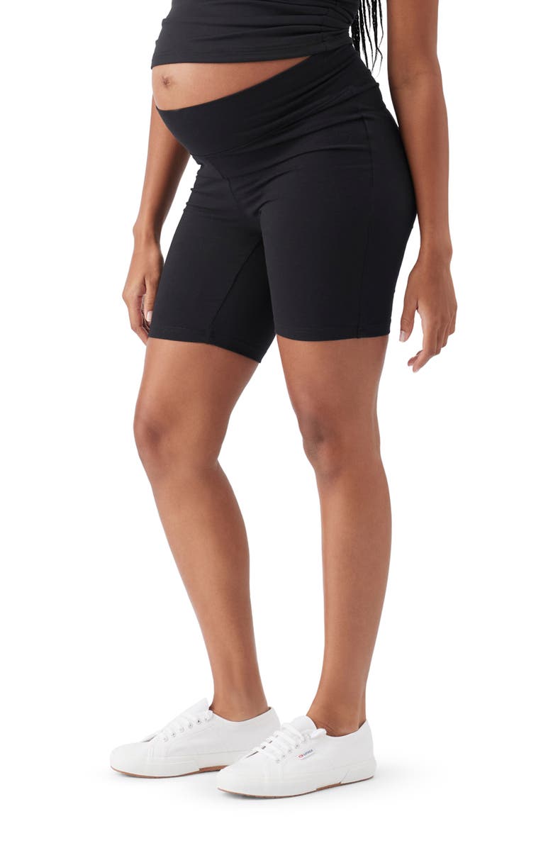 Ripe Maternity Organic Cotton Bike Short, Alternate, color, Black