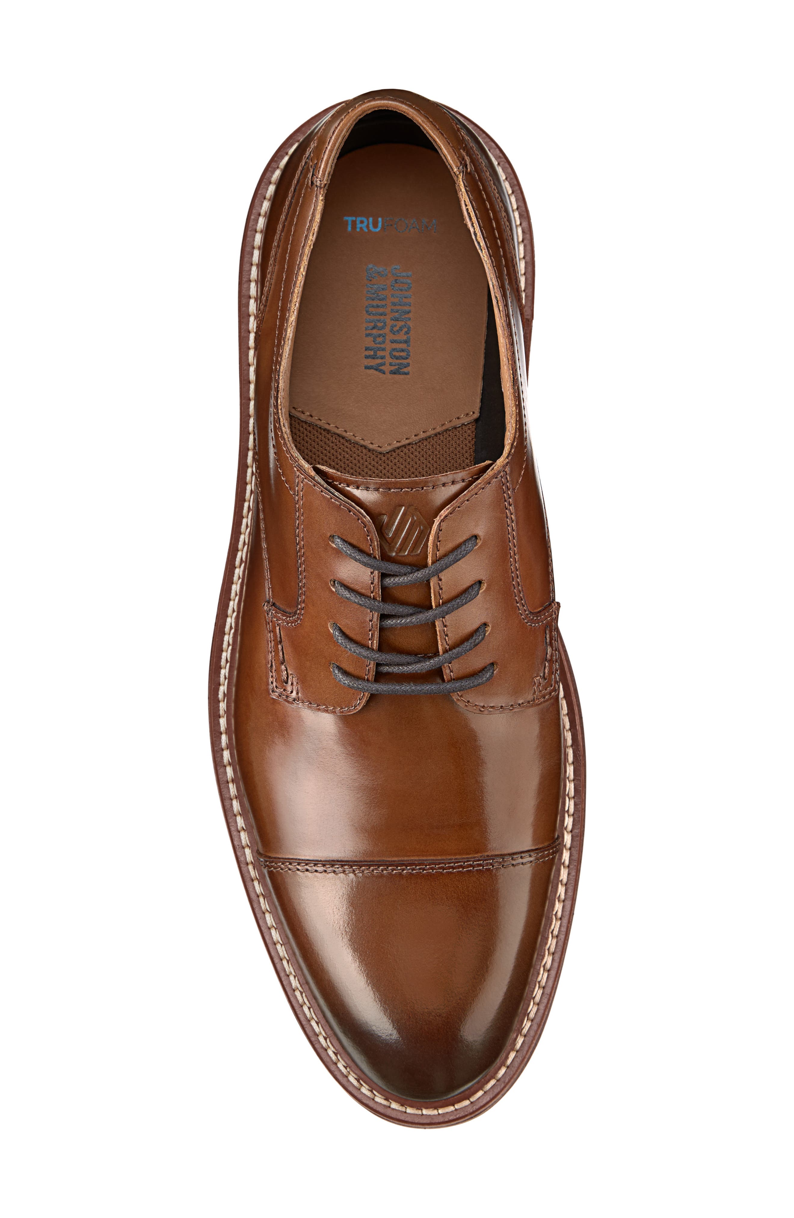 Johnston & Murphy Hodges Cap Toe Oxford, Alternate, color, Tan