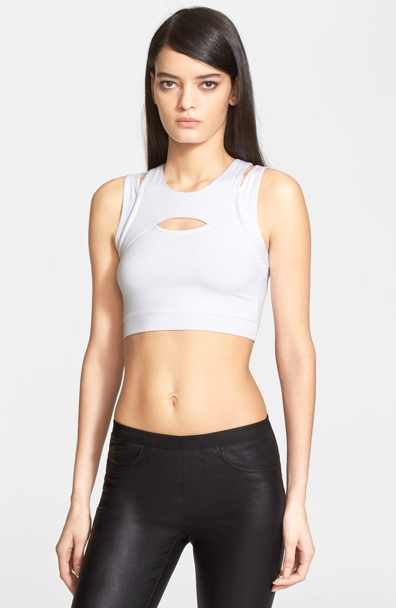 Helmut Lang Cutout Detail Micromodal Bra Top, Main, color, 