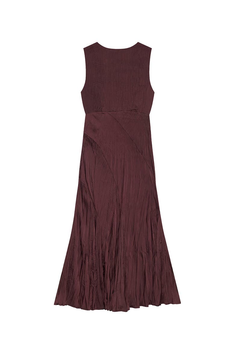 Crinkle Maxi Dress, Alternate, color, Burgundy