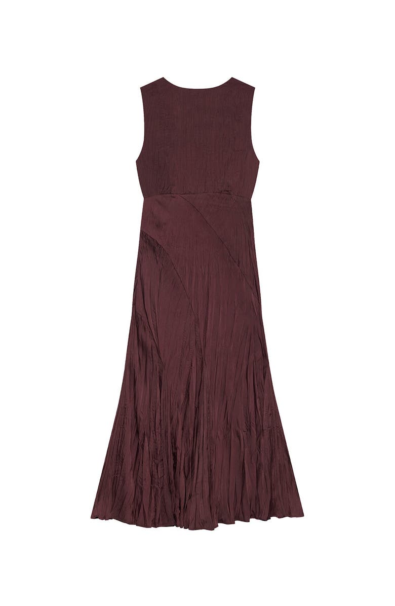 MINT VELVET Crinkle Maxi Dress, Alternate, color, Burgundy