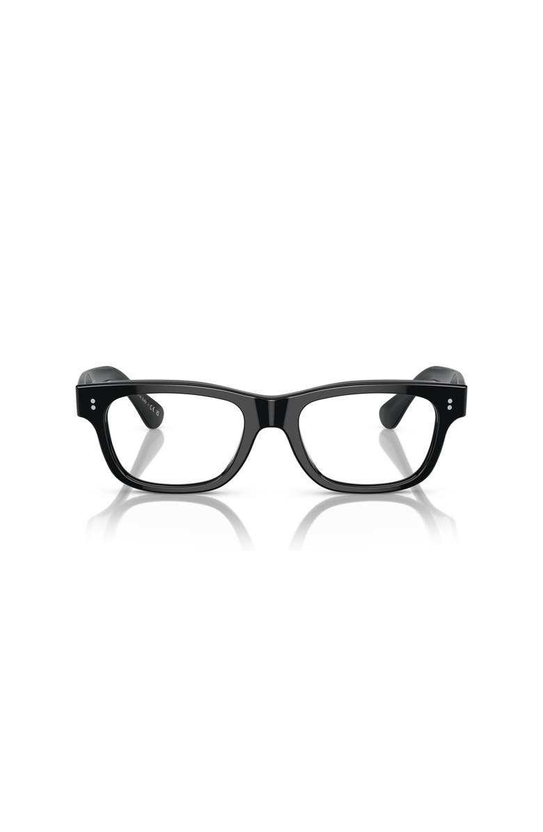Oliver Peoples 53mm Rectangle optical glasses, Alternate, color, Black