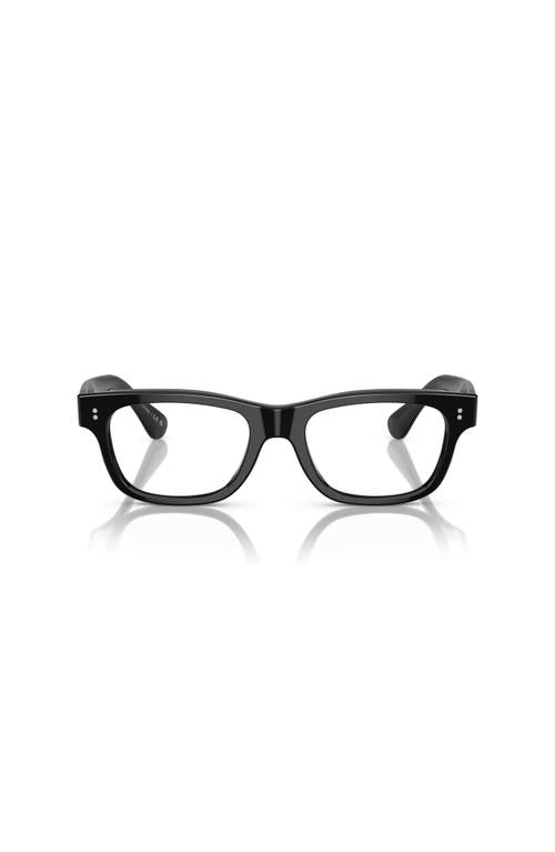 Oliver Peoples 53mm Rectangle Optical Glasses In Black