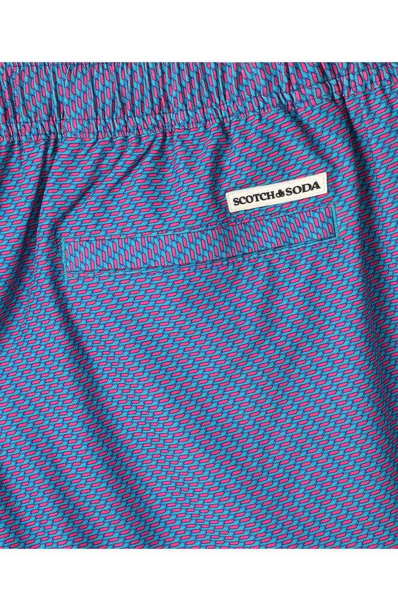 Scotch & Soda Mr. Clean Swim Trunks, Alternate, color, Photo Blue