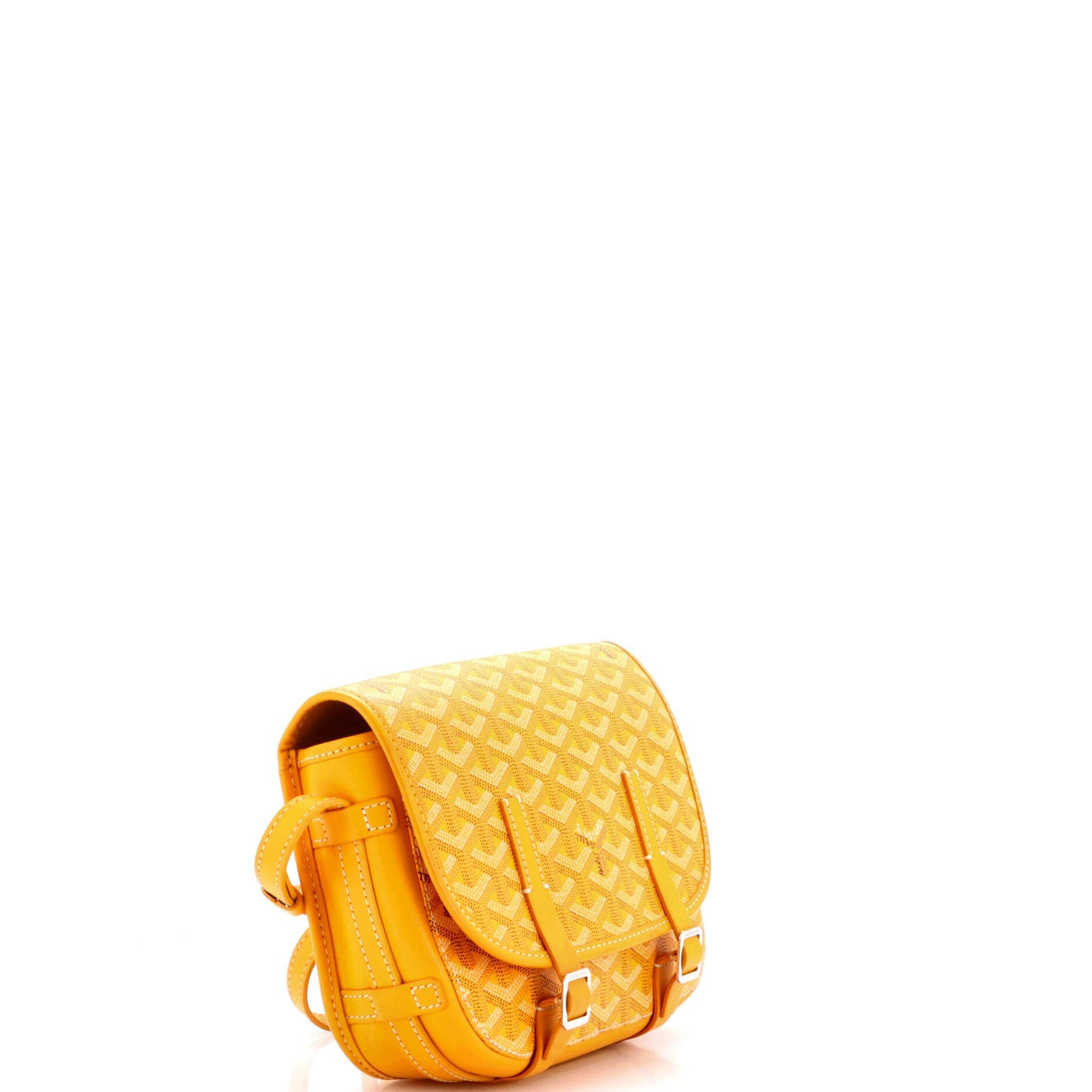 Pre-Owned Goyard Belvedere Messenger Bag Coated Canvas PM, Alternate, color, Yellow