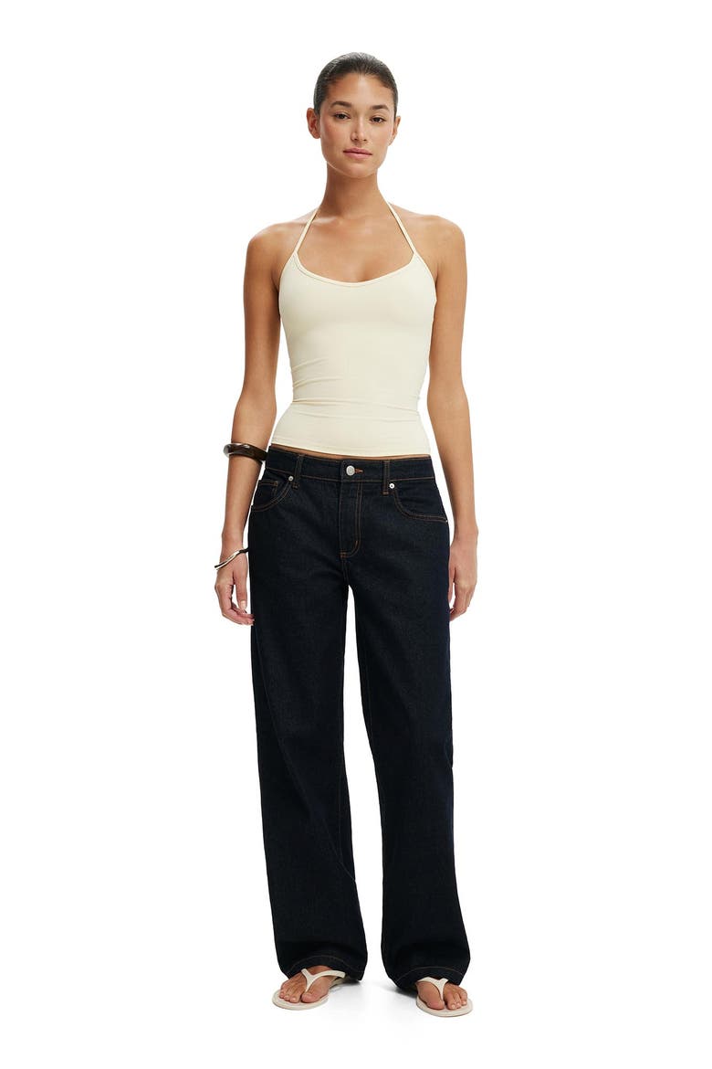 Women's Hold Me Tie Halter, Alternate, color, Vanilla Glow