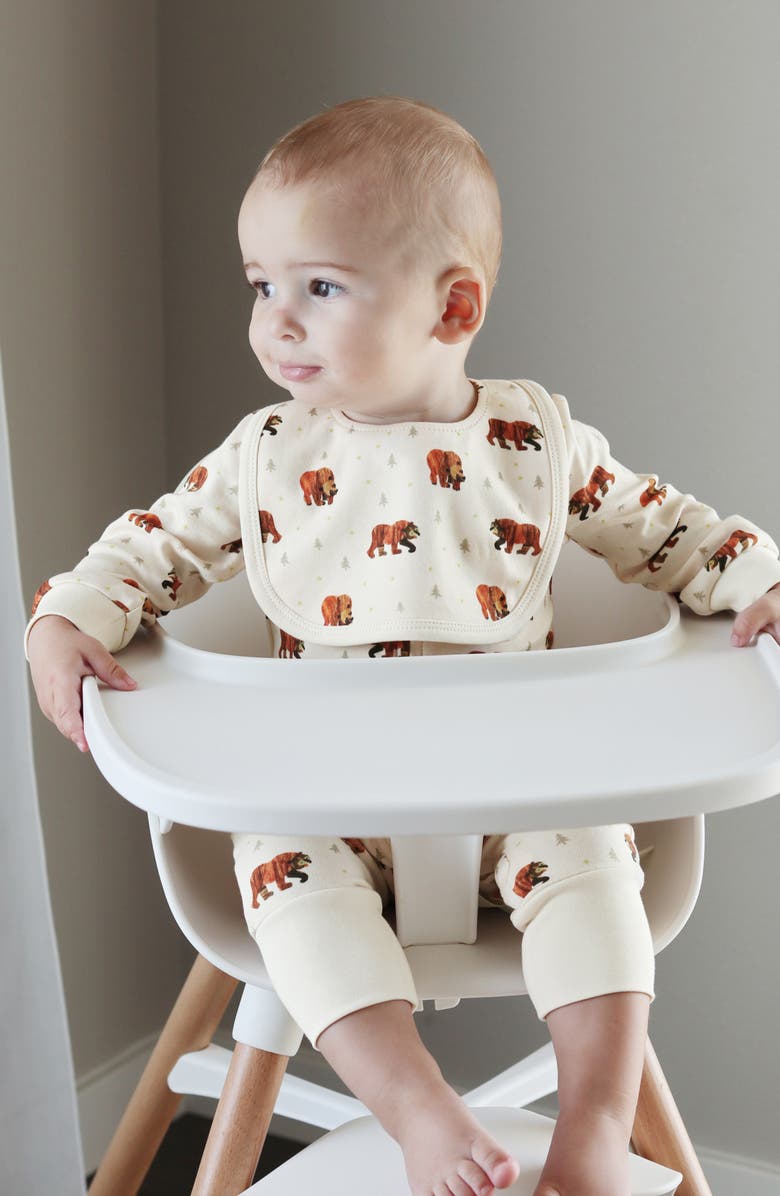 L'ovedbaby x The World of Eric Carle<sup>™</sup> 2-Layer Reversible Organic Cotton Bib, Alternate, color, Brown Bear