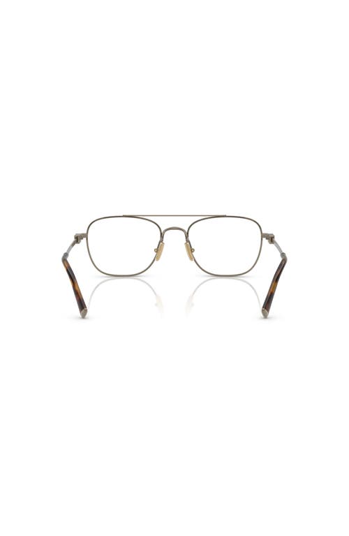 Miu Miu 53mm Square Optical Glasses In Gold